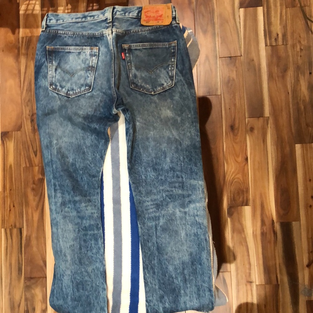 Levis Button Fly 501’s Distressed! - image 3